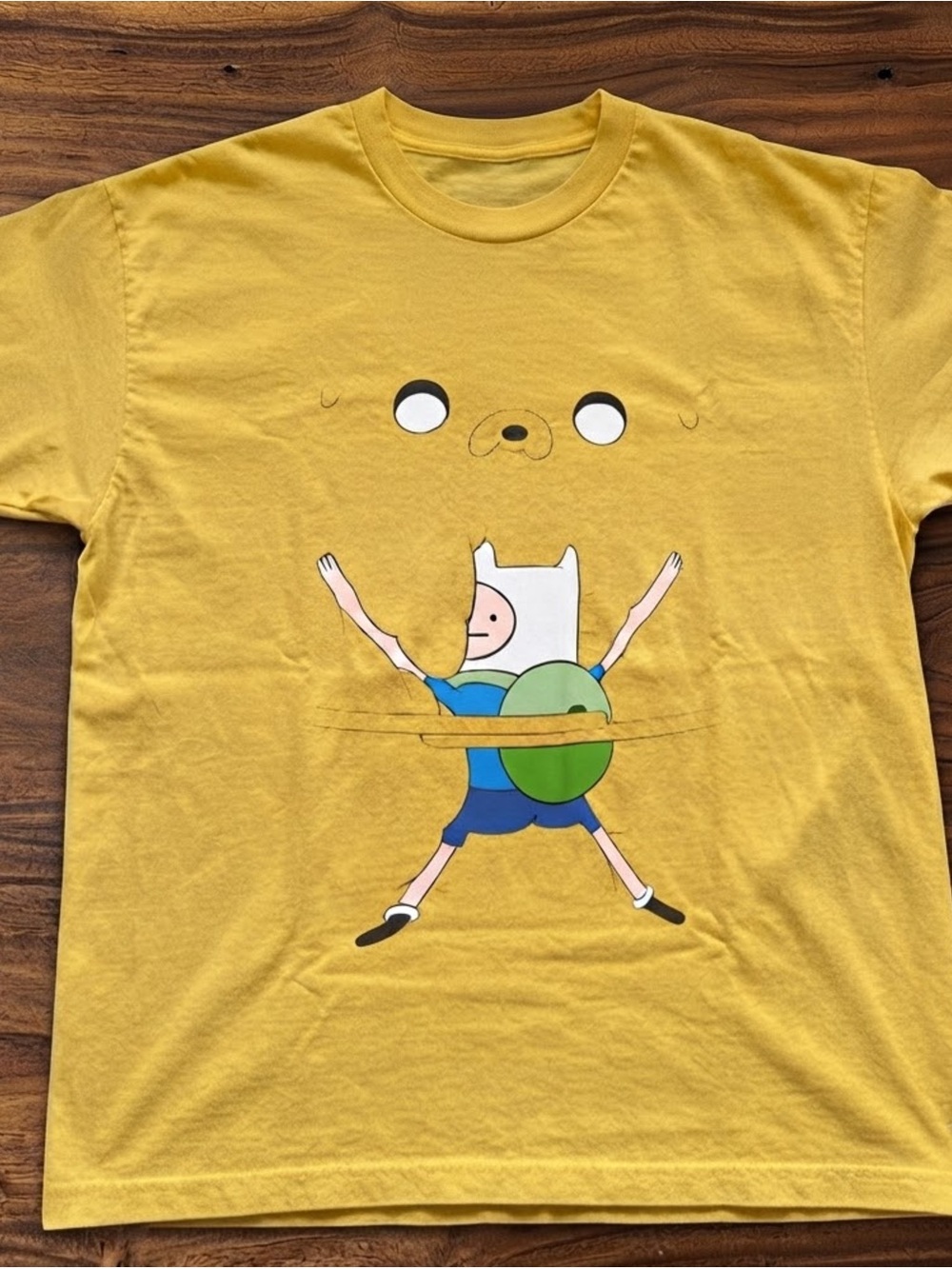 Finn & Jake Yellow Adventure Time Graphic Tee